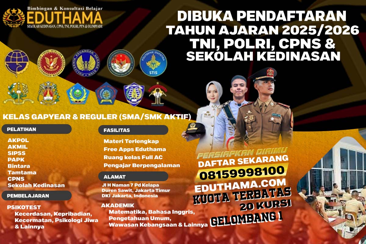 bimbel polisi tentara akpol akmil aplikasi tryout tni polri sekolah kedinasan stan ipdn sttd stis murah aplikasi cat tka skd tiu twk tkp jakarta bogor depok tangerang bekasi